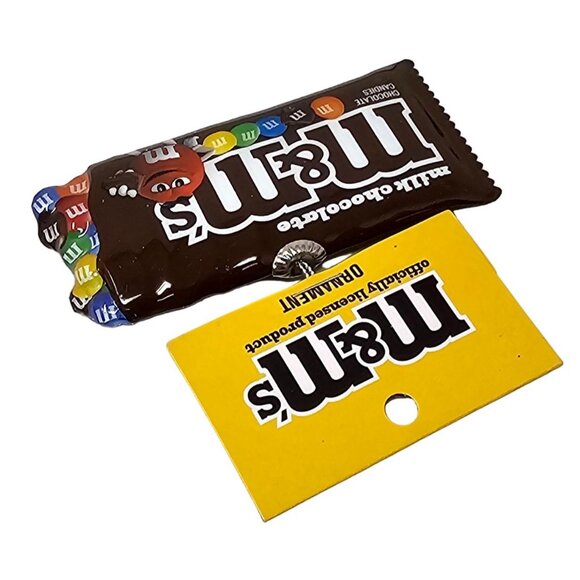 Milk Chocolate M&M's Chocolate Candy Collectible Christmas Ornament by Ruz - Picture 3 of 7